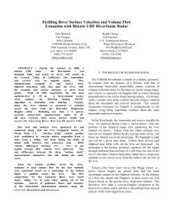 Profiling River Surface Velocities and Volume Flow Estmation with