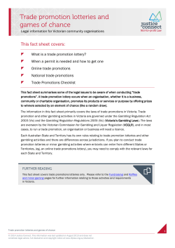 Trade promotion lotteries and games of chance