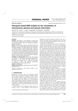 Histogram-based DNA analysis for the visualization of chromosome