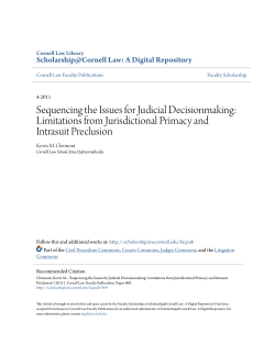 Sequencing the Issues for Judicial Decisionmaking