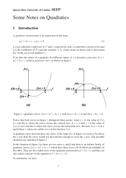 Quadratics and polynomial long division