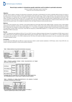 Neural injury markers in intrauterine growth restriction and its
