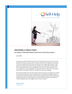 SHCU Fresh Start Paper.indd - Self
