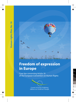 Human rights files No. 18: Freedom of