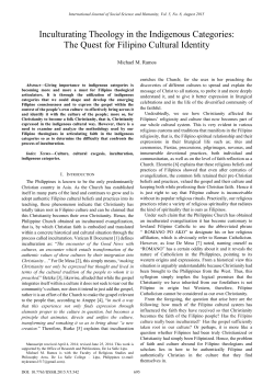 Inculturating Theology in the Indigenous Categories: The Quest for