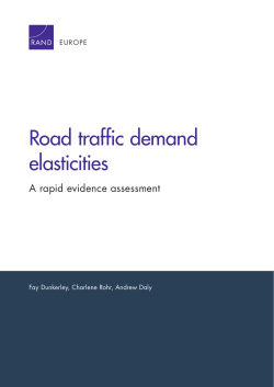 Road traffic demand elasticities