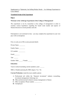 Supplements to "Optimistic, but Selling Riskier Stocks &ndash; An Arbitrage