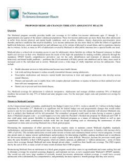 Policy Fact Sheet on the Threats to Adolescent Health by Proposed