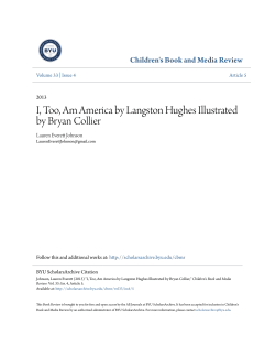 I, Too, Am America by Langston Hughes Illustrated by Bryan Collier