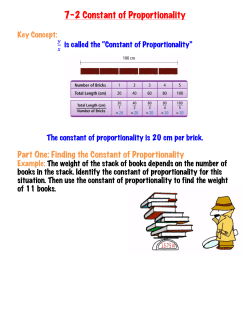 7-2 Constant of Proportionality