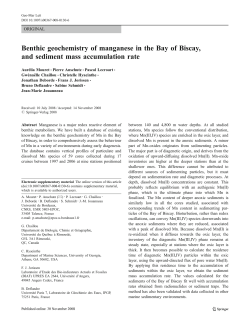 Benthic geochemistry of manganese in the Bay of