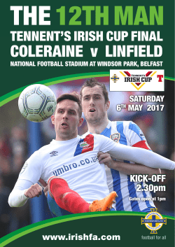 COLERAINE v LINFIELD - Irish Football Association