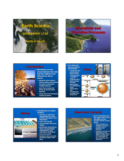 Shorelines and Shoreline Processes