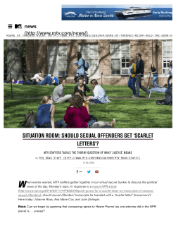 should sexual offenders get `scarlet letters`?