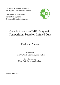 Genetic Analysis of Milk Fatty Acid Compositions based on Infrared