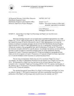 Annual Base City High Cost Percentage and High Cost