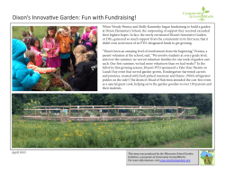Dixon`s Innovative Garden: Fun with Fundraising!