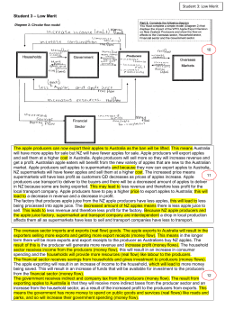 Student 3 &ndash; Low Merit The apple producers can now export their