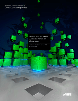 Cloud Computing - The MITRE Corporation