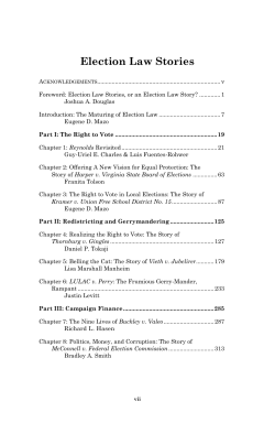 Election Law Stories