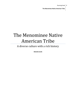 The Menominee Native American Tribe