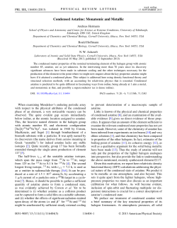 Condensed Astatine: Monatomic and Metallic