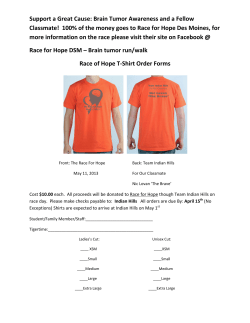 Support a Great Cause: Brain Tumor Awareness and a Fellow