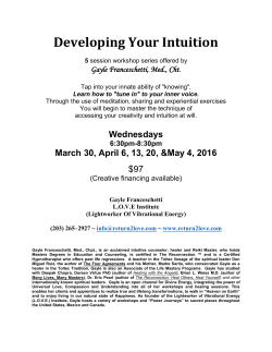 Developing Your Intuition