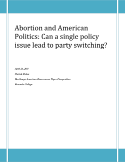 Abortion and American Politics: Can a single