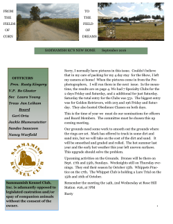 Sammamish Kennel Club, Inc. is adamantly opposed to legislated