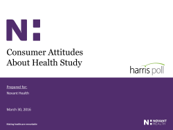 Consumer Attitudes About Health Study