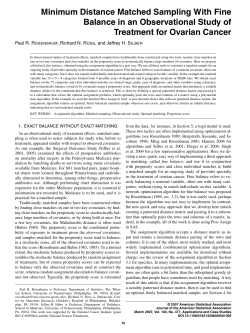 Minimum Distance Matched Sampling With Fine