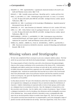 Missing values and Stratigraphy