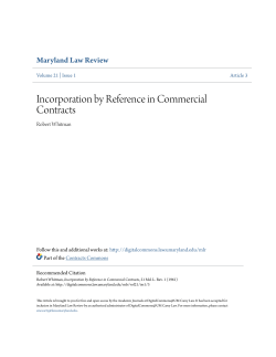 Incorporation by Reference in Commercial Contracts