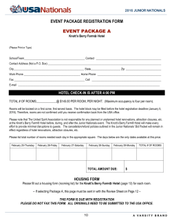 EVENT PACKAGE REGISTRATION FORM EVENT PACKAGE A