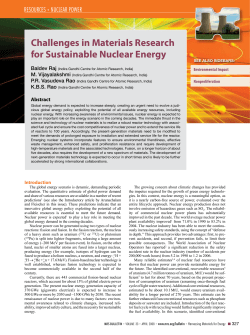 Challenges in Materials Research for Sustainable Nuclear Energy