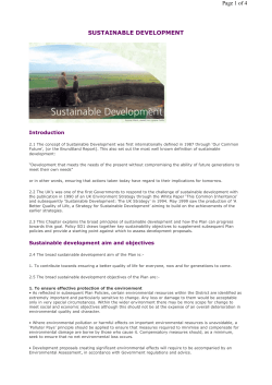 SUSTAINABLE DEVELOPMENT Page 1 of 4