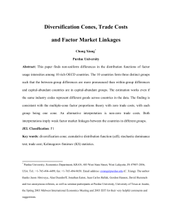 Diversification Cones, Trade Costs and Factor Market Linkages