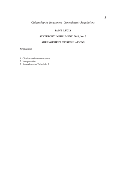 5 Citizenship by Investment (Amendment) Regulations