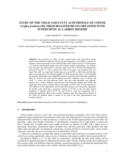 STUDY OF THE YIELD AND FATTY ACID PROFILE OF COFFEE