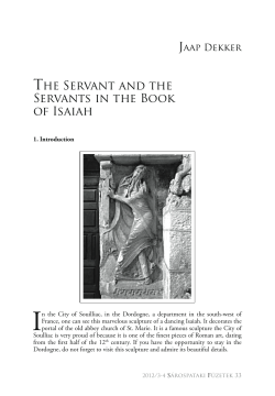 The Servant and the Servants in the Book of Isaiah