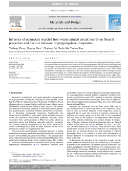 Influence of nonmetals recycled from waste printed circuit boards on