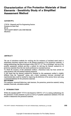 Characterization of Fire Protection Materials of Steel Elements