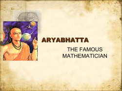 ARYABHATTA