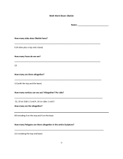 Math Work Sheet: Obelisk Name: How many sides