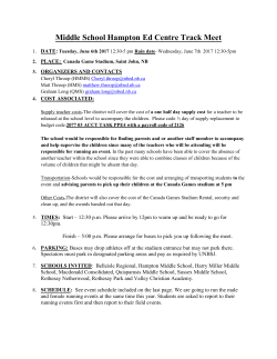 Middle School Hampton Ed Centre Track Meet 2017 Final