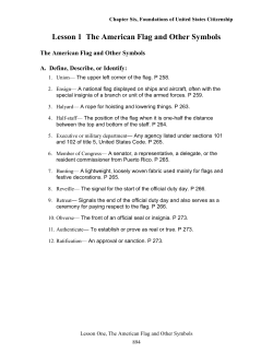 Lesson 1 The American Flag and Other Symbols