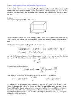 8. We want to construct a box whose base length is 3 times the base
