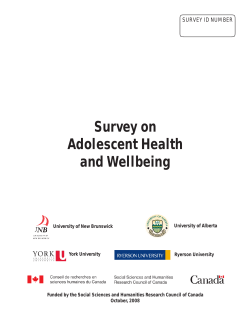 Survey on Adolescent Health and Wellbeing