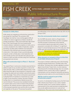 Newsletter #9 - Fish Creek Construction